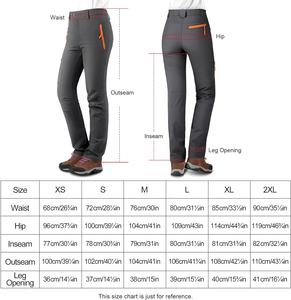 Pantalones impermeables para mujer Fleece Outdoor Thicken Transpirable Softshell Trekking Escalada Pantalones - Product Image 4
