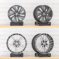 Présentoir de pneus réglable à 360 ° Support de moyeu de roue Présentoir de jante de roue rotative Support de stockage de pneus pour voiture, moto, camion