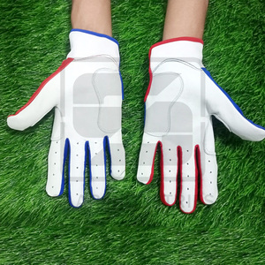 Best-seller Gants de baseball professionnels à manchette courte Nouveau gant de frappeur de sport en cuir véritable avec manchette de frappeur souple - Product Image 3