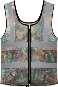 Chaleco de seguridad de doble cara personalizado, chaleco de caza verde camuflaje naranja Woodland Camo verde - Product Image 3