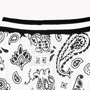 กางเกงขาสั้นผ้าตาข่ายสำหรับผู้ชายกางเกงขาสั้นผ้าย้อมสีพื้นแบบกำหนดเองได้ - Product Image 5