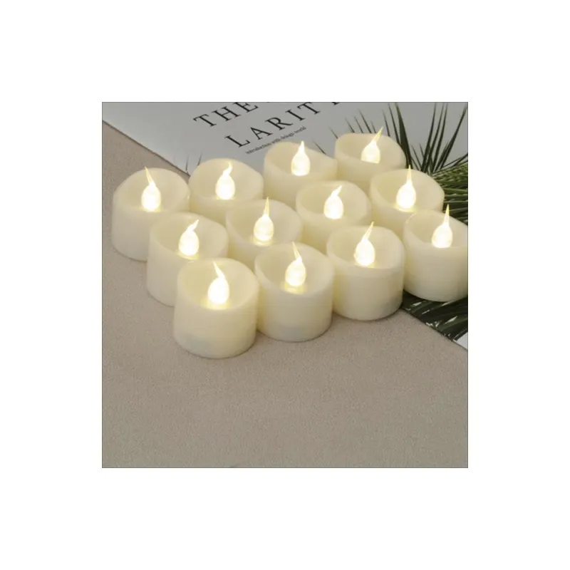 Mini Plastic Wave Mouth Flickering Flameless Battery Operated LED Tea Light Candle for Home Decor (Battery Included) led candle
