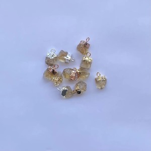 Pendentif connecteur en pierre brute de citrine naturelle en argent sterling 925 avec galvanoplastie en or bijoux bruts tendance Inde 2025 - Product Image 1