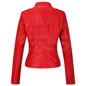 Chaqueta de cuero de moda de alta calidad para mujer, chaqueta de cuero de diseño personalizado de invierno para mujer - Product Image 2