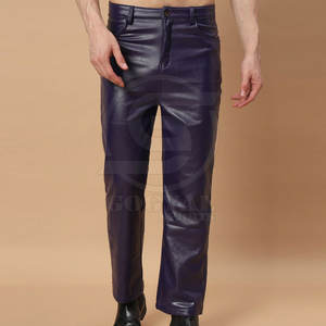 กางเกงหนังผู้ชายคุณภาพสูง ผลิตจากวัสดุหนังที่ดีที่สุด ขายส่ง เหมาะสำหรับสวมใส่ในชีวิตประจำวัน - Product Image 5