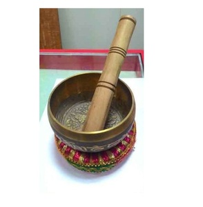 Cuenco de canto tibetano hecho a mano para práctica de Yoga, Mantra antiguo tallado para meditación y curación - Product Image 2