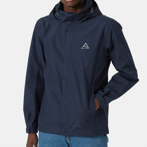 Veste de pluie légère pour homme, style streetwear, imperméable, respirante, écologique, à capuche, fermeture éclair intégrale, en polyester - Product Image 1