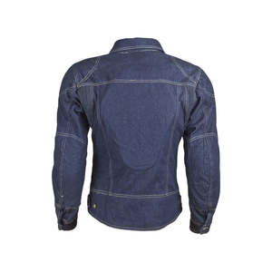 <b>Customised</b> Men's Letterman <b>Denim</b> <b>Jacket</b> 100% Cotton Winter Casual Baseball Crochet Horn Button Stylish Fashionable Design Front - Product Image 3