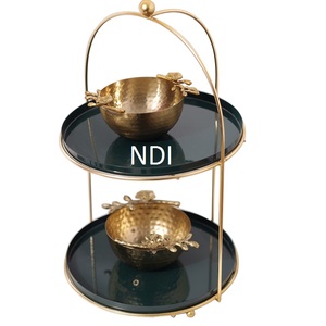 ชั้นวางเค้กสามชั้นหินอ่อนคุณภาพสูง พร้อมเคลือบเรซิ่น สำหรับตกแต่งโต๊ะอาหารโรงแรม อุปกรณ์เสริมงานแต่งงาน - Product Image 6