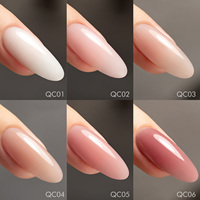 Gel de Construction Rapide Venalisa pour Ongles Acryliques French, Séchage LED Rapide, Couleur Rose Clair Épaisse, 7.5ml, Gel d'Extension pour Ongles en Gelée