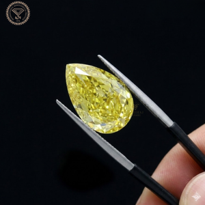 Diamante Cultivado en Laboratorio, Forma de Pera, Amarillo Intenso, 10 Quilates, Certificado IGI, Claridad VVS, CVD, Diamante Suelto, Proveedor Mayorista - Product Image 1