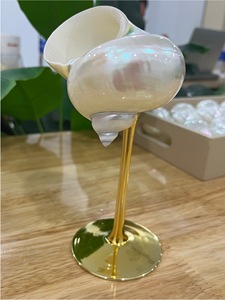 Verre à vin coquillage de haute qualité pour restaurants stations balnéaires et table d'événement de mariage utiliser un emballage cadeau disponible - Product Image 2