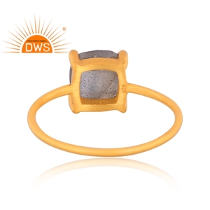 New Arrival Sterling Silver 18K Gold Plated Natural <b>Labradorite</b> Gemstone Stackable <b>Ring</b> Custom Jewelry Manufacturer - Product Image 5