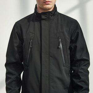 เสื้อโค้ทกันน้ำสำหรับผู้ชาย สวมใส่สบายในฤดูหนาว เหมาะสำหรับกิจกรรมกลางแจ้ง บุด้วยผ้าฟลีซหนานุ่ม มีกระเป๋า ซิปยาว ให้ความอบอุ่น น้ำหนักเบา - Product Image 4