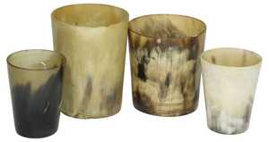 Authentique corne de buffle poli en verre fabriqué à la main médiéval Viking Ox Shot tasses pour la revente Angel Style Viking magasins - Product Image 4