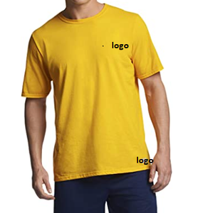 T-Shirt 60% coton à manches courtes pour hommes, haut masculin importé du Bangladesh, à fermeture, délavé à la Machine, 40% - Product Image 6