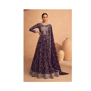 Heavy Fox Georgette con secuencias de bordado Trabajo Salwar Kameez Disponible a precio mayorista de India - Product Image 1