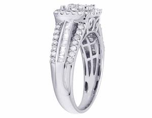 Anillo de aniversario de boda de lujo de moda con moissanita redondo Baguette diamante anillo de compromiso de plata esterlina para mujer - Product Image 2