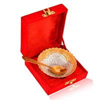 Juego de cuencos florales de aluminio con cuchara, dos tonos de color, llamativo, regalo promocional de boda y negocios para siempre a la venta