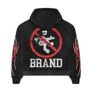 Manufacturer Custom Men's Winter Heavy <b>Weight</b> Tracksuits Comfortable Breathable Black Color Screen Printing Design Clothing - Product Image 4