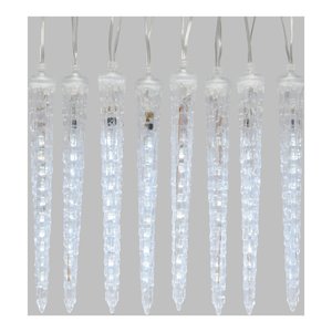 Transparent Cold White LED Christmas Light <b>Curtain</b> 80 Joinable Icicles 1 Light Show 2.4+4m for Festive Decorations - Product Image 1