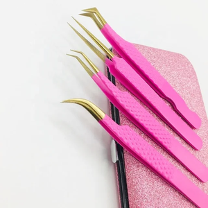 Pince à épiler professionnelle en acier inoxydable antistatique pour extensions de cils, légère, outil pour cils, 12-14 cm - Product Image 2