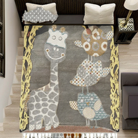 Tapis en polyester épais de qualité supérieure, motif puzzle Kilim africain, antidérapant, résistant aux taches, fabriqué à la machine