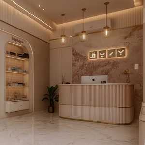 Présentoir de parfums pour salon de beauté, présentoir métallique personnalisé, mobilier de spa, accessoire de présentation pour comptoir de réception de salon de beauté - Product Image 5