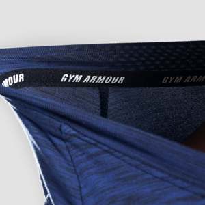 เสื้อยืดคอมเพรสชั่น GA Men's Navy 2.0 ทรงเข้ารูป แขนสั้น ผ้าถัก ลายเรียบ ดีไซน์เนอร์  แบบเรียบง่าย - Product Image 5