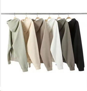 เสื้อกันหนาวมีฮู้ดสำหรับผู้ชายเสื้อฮู้ดสวมหัวโอเวอร์ไซส์ผ้าคอตตอนกำหนดโลโก้ได้เอง - Product Image 3