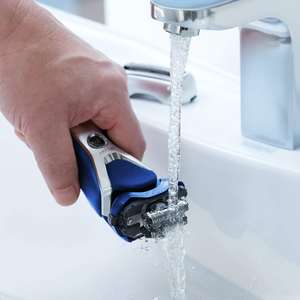 Rasoir électrique rechargeable humide/sec pour hommes, étanche IPX7, rasoir rotatif à double lame, utilisation sur le visage, mini rasoir sans fil de remplacement - Product Image 3