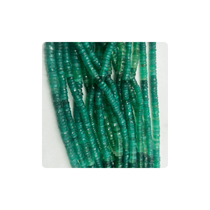 ลูกปัดหินสีเขียวนิลเจียระไนแบบพรีเมี่ยมขนาด4มม.-10มม. 14นิ้วทำเครื่องประดับหินสีดำ - Product Image 3