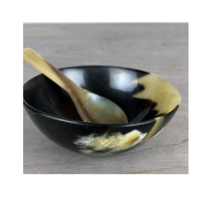 Cuchara de cuerno de búfalo de excelente calidad y cubiertos de tazón con juego de cucharas Uso de diseño rústico elegante - Product Image 4