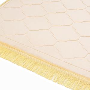 Elegant Ethnic Islamic <b>Prayer</b> <b>Mat</b> with Skin Color Beads Velvet Fabric Unique Design - Product Image 4