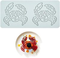 OEM 2 Trous Pâtisserie Crabe Forme Dentelle Silicone Moule Chocolat Décoration Outil Gâteau Moule Chocolat Moule Fond fourmi Moules