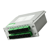 Splitter PLC LGX Standar Tipe Plug-in 1x8 SC APC Insert Cassette Optical Splitter untuk ODF Fiber Optic Distribution Frame