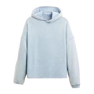 <b>Raw</b> Hem Oversized Men Hoodies Custom Streetwear Pullover in Washed Cotton Unisex Distressed Edge Hoodie for Winter Low MOQ - Product Image 5