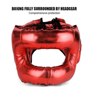 Casque de boxe gagnant en cuir véritable professionnel de haute qualité couvre-chef/protège-tête casque de boxe protecteur de tête - Product Image 2