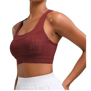 Soutien-gorge de sport rembourré pour femme, maintien élevé, antichoc, entraînement, gym, fitness, yoga, débardeur, logo personnalisé, OEM disponible - Product Image 5