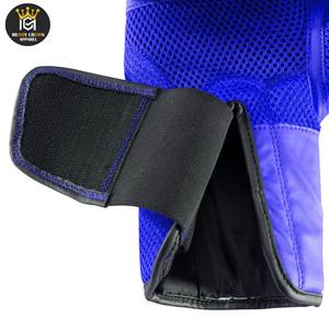 Guantes de boxeo de cuero duraderos personalizables con logotipo Muñeca con cordones de color sólido-Venta al por mayor - Product Image 6