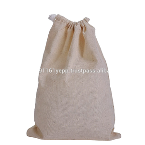 VietNam Supplier Custom Logo Promotional Silk Screen Printed Letter Daily Use Small Size Cotton <b>Canvas</b> Drawstring <b>Shopping</b> <b>Bag</b> - Product Image 1