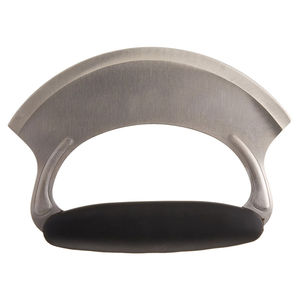 Couteau Ulu de meilleure qualité lame incurvée en acier inoxydable manche en bois hache à pizza de qualité industrielle supérieure couteau fabriqué en gros ODM - Product Image 3