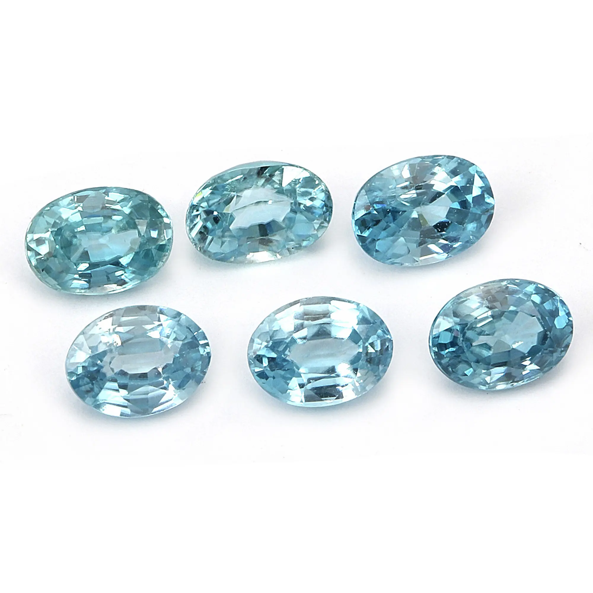 Natürlicher blauer Zirkon blau loser Edelstein Facettierter Schnitt Oval 5x4mm Gute Qualität für die Herstellung von Schmuck