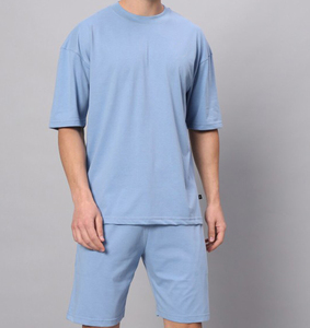 Ensemble de plage pour hommes, été, séchage rapide, respirant, 100% coton, chemise et short assortis, ensemble 2 pièces, ensemble jogging - Product Image 4