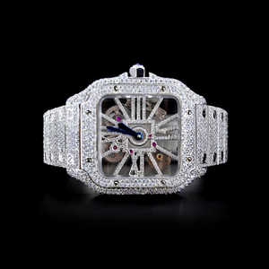 Alta calidad Nueva moda VVS Clarity Moissanite Diamond Watch Iced Style Luxury ETA Indian Manufacturer's Business Gift Band - Product Image 1