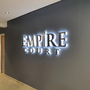 Salon Logo Business Sign Company Logo 3D Channel Letter Sign Illuminated LED Signs 3D Metal Wall Logo Signboard Letters - Product Image 1