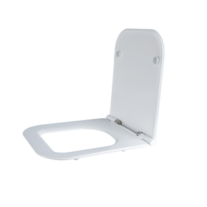 Tapa de inodoro termoestable en forma de Q, color blanco brillante - Product Image 6