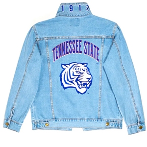 Para La Universidad Estatal, chaqueta vaquera de verano informal personalizada para mujer con bordado de botones, ropa TSU HBCU - Product Image 5