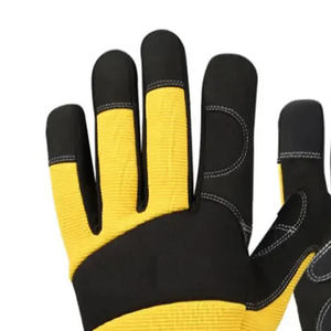 Gants de mécanicien robustes sur mesure à vendre Gants de mécanicien demi-doigts confortables vente en gros - Product Image 4