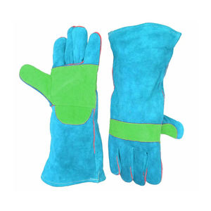 NOUVEAU Gants de soudage en cuir style vintage Conception perforée pour la sécurité des mains Gants en cuir de vachette pour hommes - Product Image 4